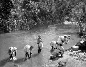 Women Washing Clothes in the River, Port Antonio, Jamaica