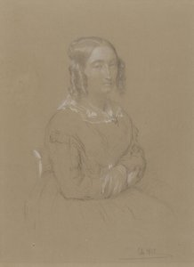 Portrait of a Lady by Adolphe Felix Cals
