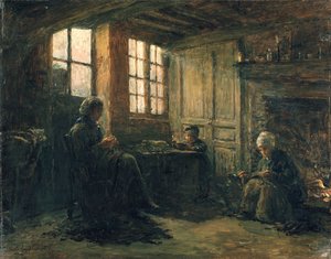 Women Fraying Linen, Honfleur