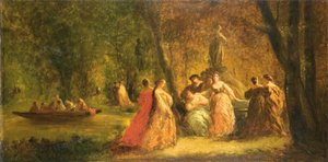 Women in the Park Near a River