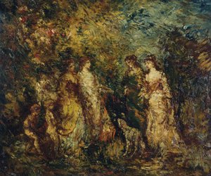 Game of ladies by Adolphe Joseph Thomas Monticelli