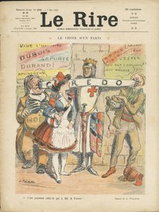 Illustration of Adolphe dit Willette (1857-1926) for the Cover of Le Rire, 07/05/10 - Party Choice - Elections - Marianne by Adolphe Leon Willette
