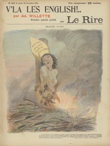 Joan Of Arc, Illustration for Le Rire by Adolphe Leon Willette