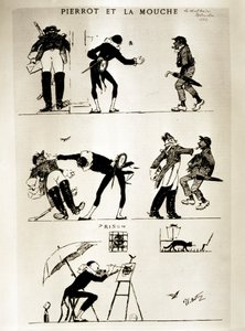 Pierrot and La Mouche by Adolphe Leon Willette