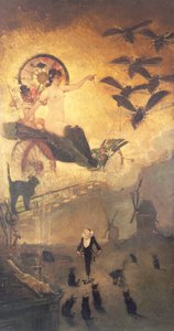 The Black Cats by Adolphe Leon Willette