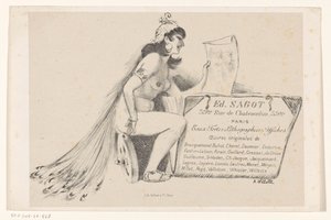 Business Card of Print Dealer Edmond Sagot in Paris