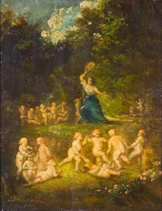 The gambols, 1844-1886 by Adolphe Monticelli
