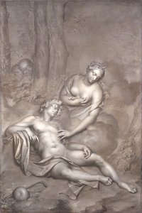 Luna (Diana) visits the sleeping Endymion by Adriaan van der Werff