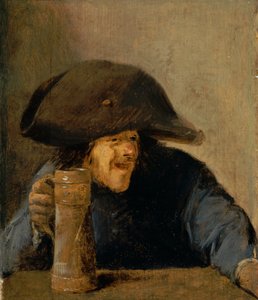 Man with Bicorne and Wooden Mug by Adriaen Brouwer