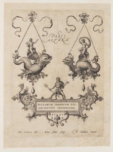 Designs for Pendants with Sea Monsters by Adriaen Collaert