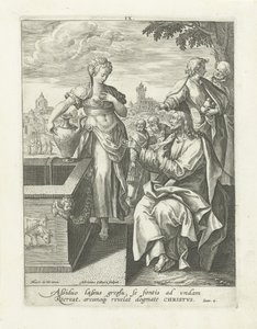 Conversation with the Samaritan Woman (Life of Christ) by Adriaen Collaert
