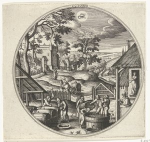 October by Adriaen Collaert
