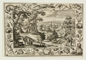 The Sending Out of the Apostles, from Landscapes with Old and New Testament Scenes and Hunting Scenes by Adriaen Collaert