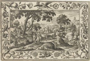 Flight into Egypt by Adriaen Collaert