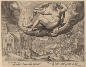 Evening by Adriaen Collaert after Maarten de Vos