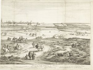 View of Bethune (right page) by Adriaen Frans Boudewyns