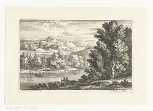 Landscape with a River and a Castle by Adriaen Frans Boudewyns
