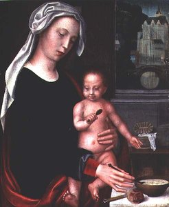 Madonna and Child by Adriaen Isenbrandt or Isenbrant
