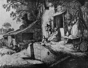 A Woman Spinning, 1652 by Adriaen Jansz. van Ostade