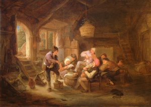 Drinking Scene by Adriaen Jansz. van Ostade