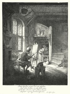 The Painter (engraving) by Adriaen Jansz. van Ostade