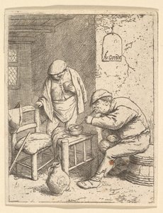 The Smoker and the Drinker by Adriaen Jansz. van Ostade