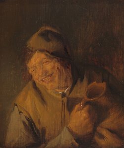 The Merry Peasant by Adriaen Jansz. van Ostade