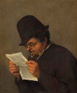 Old Peasant Reading a Paper