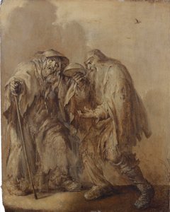 An elderly beggars