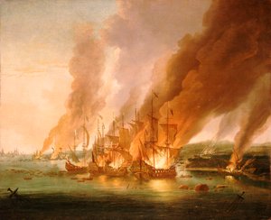 The Battle of La Hogue, 23 May 1692 by Adriaen van Diest