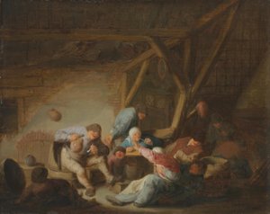 Farmhouse Room by Adriaen van Ostade