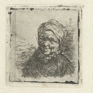Bust of a Laughing Peasant Woman by Adriaen van Ostade