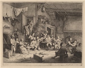 Dance in a Tavern by Adriaen van Ostade