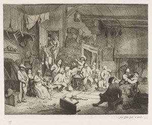 Dance in the Tavern by Adriaen van Ostade
