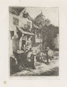 Hunchbacked Violinist in Front of an Inn by Adriaen van Ostade