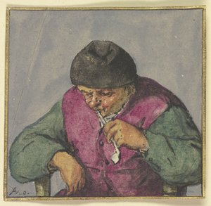 Half-Figure of a Seated Peasant with Pipe