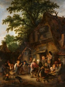 Peasant Dance by a Tavern