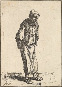 Peasant with Hands Behind his Back by Adriaen van Ostade