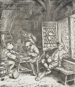 The Backgammon Players by Adriaen van Ostade