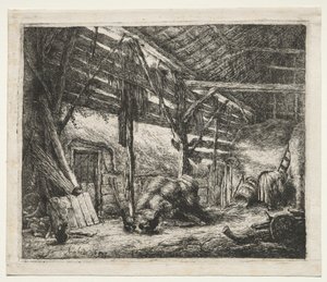 The Barn by Adriaen van Ostade