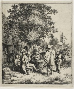 The Fiddler and the Hurdy-Gurdy Boy by Adriaen van Ostade