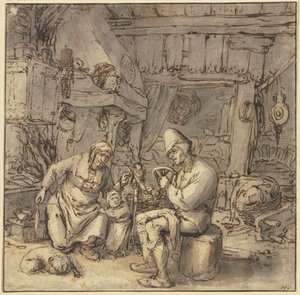 The Sputtering Farmer by Adriaen van Ostade
