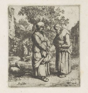 Two Old Women in Conversation