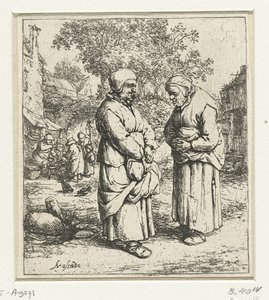 Two Old Women in Conversation by Adriaen van Ostade