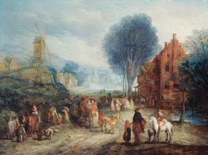 Country Scene by Adriaen van Stalbemt