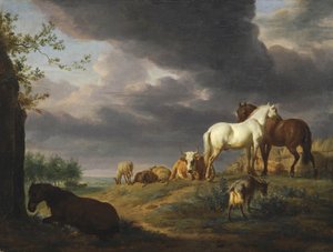 Landscape with Horses and Other Livestock