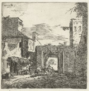 Inn at City Gate by Adriaen van de Velde