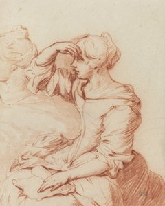 Seated Woman with Her Hand Held Over Her Eyes by Adriaen van de Velde