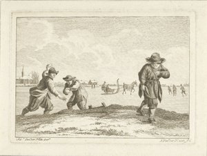 Snowball throwers, engraved by Anthonij van der Haer, c.1745-85 by Adriaen van de Velde