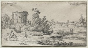 The Road by the Little Round Temple by Adriaen van de Velde